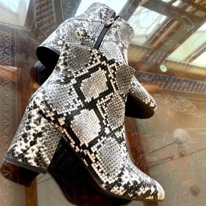 Snake Skin Booties Never Worn!